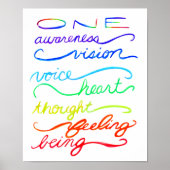 Chakra Inspirerend One Words Art Print Poster (Voorkant)