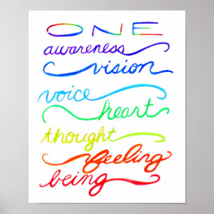 Chakra Inspirerend One Words Art Print Poster