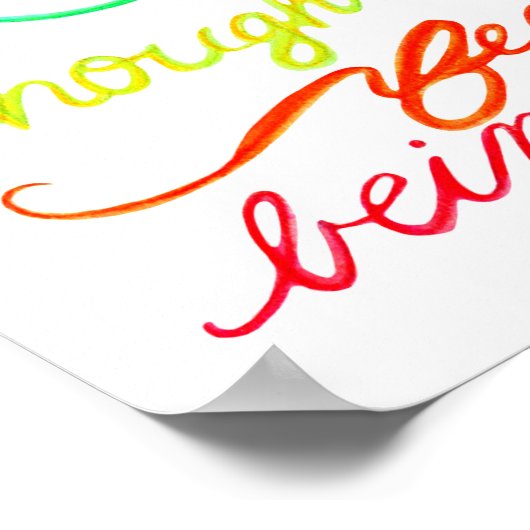 Chakra Inspirerend One Words Art Print Poster (Hoek)