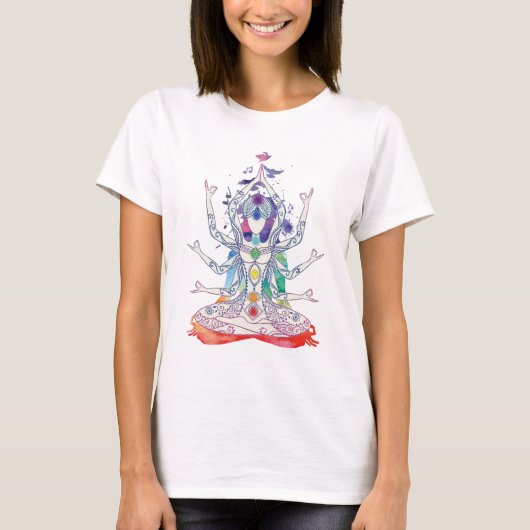 Chakra Kundalini Meditation Yoga Reiki T-shirt (Voorkant)