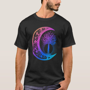 Chakra Levensboom Mandala Zen Yoga Om Symbool Bud T-shirt