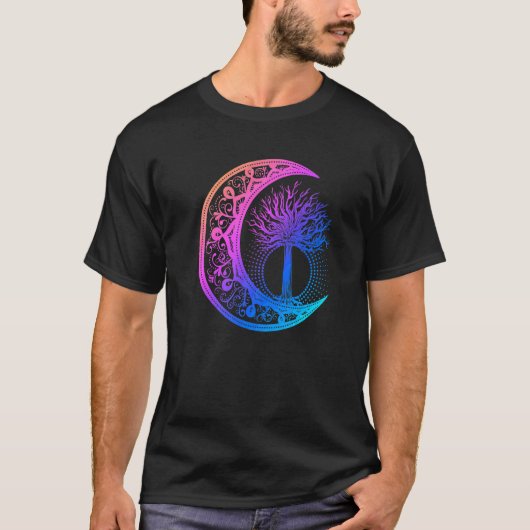 Chakra Levensboom Mandala Zen Yoga Om Symbool Bud T-shirt (Voorkant)