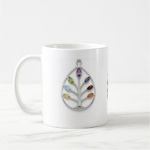 Chakra Levensboom Zilveren Hanger Koffiemok