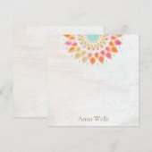 Chakra Lotus Flower Floral Mandala Notitiekaartje (Voorkant / Achterkant)