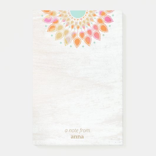 Chakra Lotus Flower Mandala Floral-Blocnote Post-it® Notes (Voorkant)
