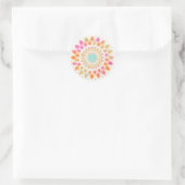 Chakra Lotus Flower Mandala Ronde Sticker (Tas)