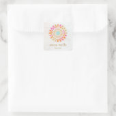 Chakra Lotus Flower Mandala Square Sticker (Tas)