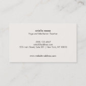 Chakra Lotus Yoga en de Instructeur van de Meditat Visitekaartje (Achterkant)