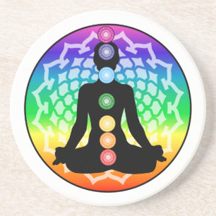 Chakra Lotus Zandsteen Onderzetter – Yoga Kunst