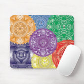 Chakra Mandala Collage Multi-Color Muismat (Met muis)