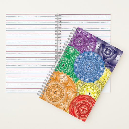 Chakra Mandala Collage Multi-Color Notitieboek (Binnen)