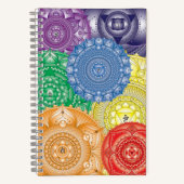 Chakra Mandala Collage Multi-Color Notitieboek (Voorkant)