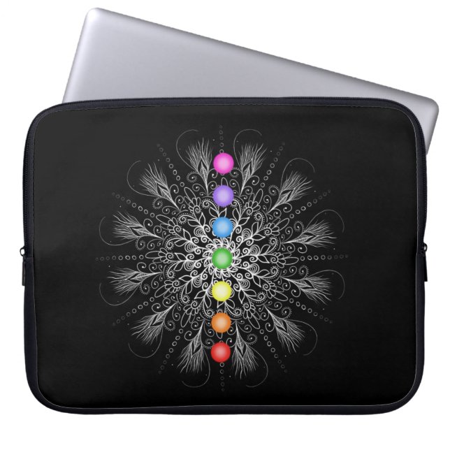 Chakra Mandala Laptop Hoeve Laptop Sleeve (Voorkant)