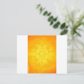 Chakra Mandala Sacred Geometry Bright Geel Briefkaart (Staand voorkant)