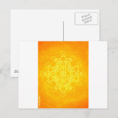 Chakra Mandala Sacred Geometry Bright Geel Briefkaart (Voorkant / Achterkant)