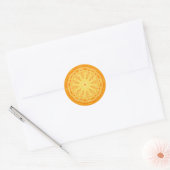 Chakra Mandala Sacred Geometry Bright Sinaasappel Ronde Sticker (Envelop)
