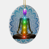 Chakra, Mandala, Spirituele Kerstmis, Chakra Gifts Keramisch Ornament (Rechts)