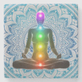 Chakra, Mandala, Spirituele marmer Onderzetters (Voorkant)