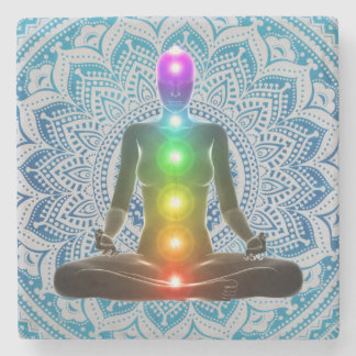 Chakra, Mandala, Spirituele marmer Onderzetters