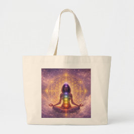 Chakra Meditatie Boodschappentas Spiritueel Design Grote Tote Bag