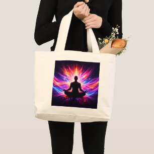 Chakra Meditatie Boodschappentas Yoga Design Grote Tote Bag