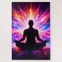 Chakra Meditatie Puzzel Kleurrijke Yoga Kunst