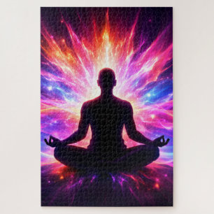 Chakra Meditatie Puzzel Kleurrijke Yoga Kunst