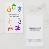 Chakra Meditation Symbol Yoga Instructor Visitekaartje (Voorkant / Achterkant)