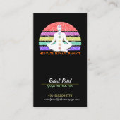 Chakra Meditation Yoga Rainbow Sunset Visitekaartje (Voorkant)
