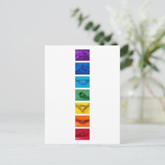 Chakra Mudra Glitter Hands Verticaal Briefkaart (Staand voorkant)