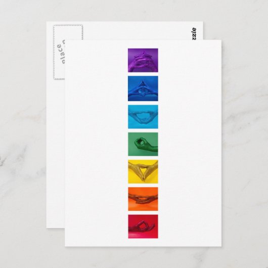 Chakra Mudra Glitter Hands Verticaal Briefkaart (Voorkant / Achterkant)