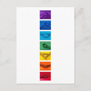 Chakra Mudra Glitter Hands Verticaal Briefkaart