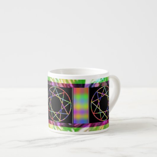 Chakra Nonagram Espresso Kop (Voorkant rechts)