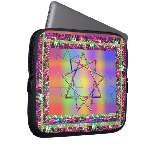 Chakra Nonagram Laptop Sleeve (Voorkant Rechts)