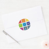 chakra,ohm,aura,zen,chakras,yoga,yogi,genezer ronde sticker (Envelop)
