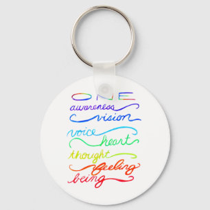 Chakra One Inspirerend Word Art Sleutelhanger