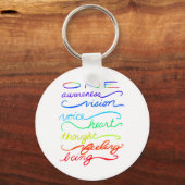 Chakra One Inspirerend Word Art Sleutelhanger (Voorkant)