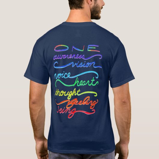 Chakra One Words Custom Art Clothing T-Shirts (Achterkant)