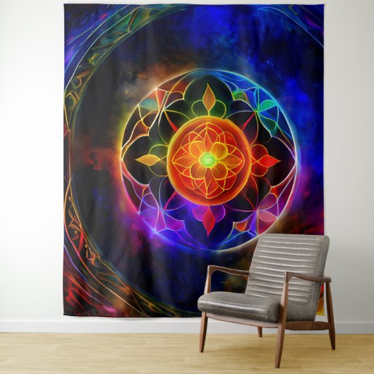 Chakra Orb Wandkleed (In situ)