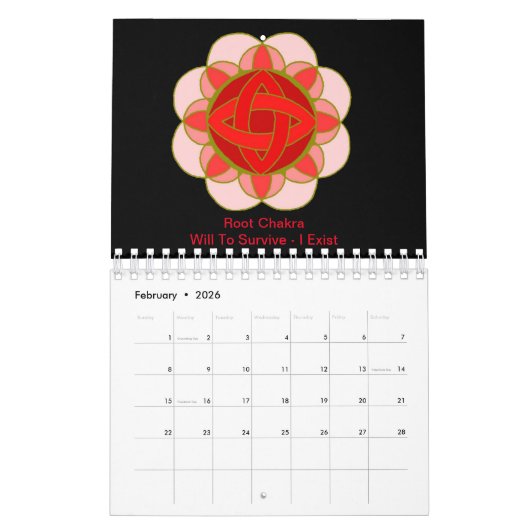 "Chakra Path" — Healing Mandalas Kalender (Feb 2026)