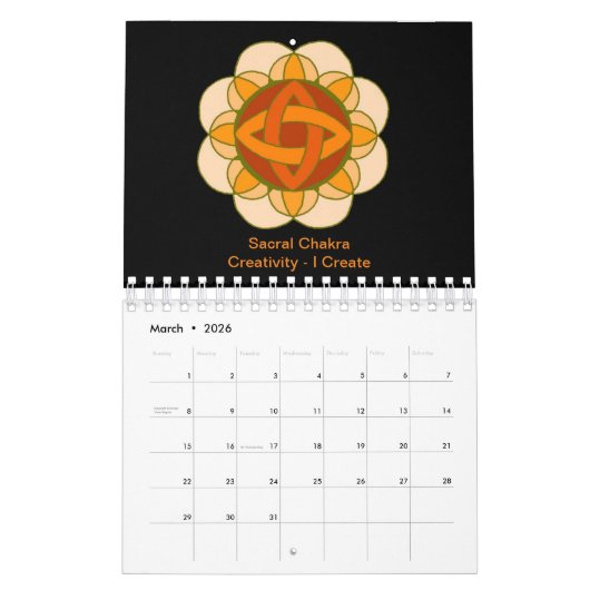 "Chakra Path" — Healing Mandalas Kalender (Mar 2026)