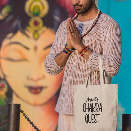 Chakra Quest Gepersonaliseerde Yoga Meditatie Boho Tote Bag