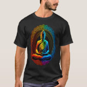 Chakra Rainbow Buddha Circle T-shirt (Voorkant)