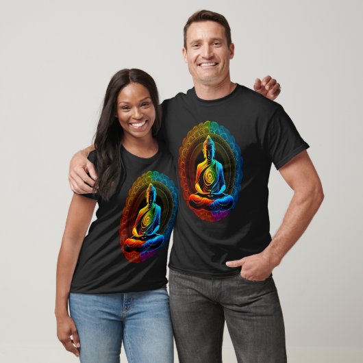 Chakra Rainbow Buddha Circle T-shirt (Unisex)