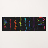 Chakra Rainbow Word Art Yoga Mat (Achterkant (horizontaal))