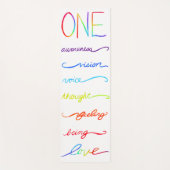 Chakra Rainbow Word Art Yoga Mat (Voorkant)