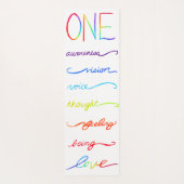 Chakra Rainbow Word Art Yoga Mat (Achterkant)