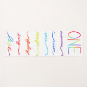 Chakra Rainbow Word Art Yoga Mat (Voorkant (horizontaal))