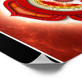 Chakra red, oranje, geel, groen, turquoise, indigo poster (Hoek)