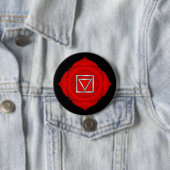 Chakra Red Root Zen Yoga Spirituele Meditation Ronde Button 7,6 Cm (In situ)